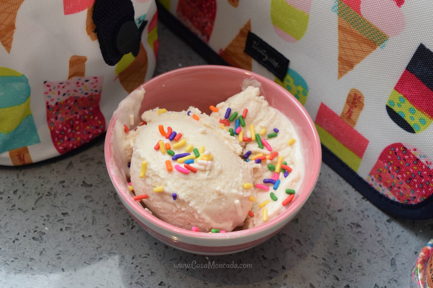 How to Make No-Churn Coquito Ice Cream - SprinkleDIY