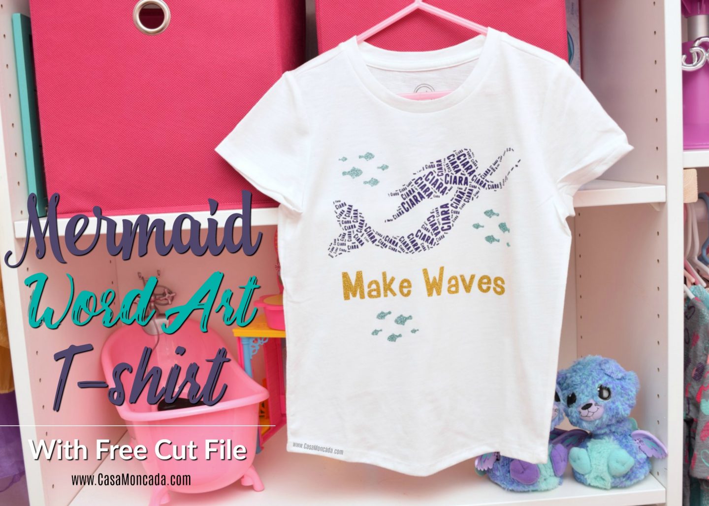 Download Mermaid Word Art T Shirt With Free Cut File Sprinklediy