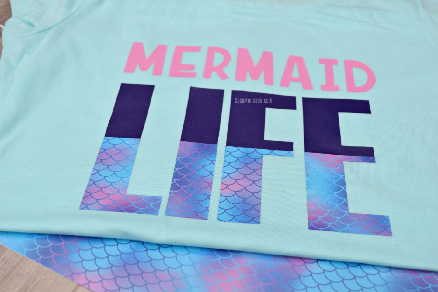 Download Mermaid Life Tee using Patterned Heat Transfer Vinyl ...