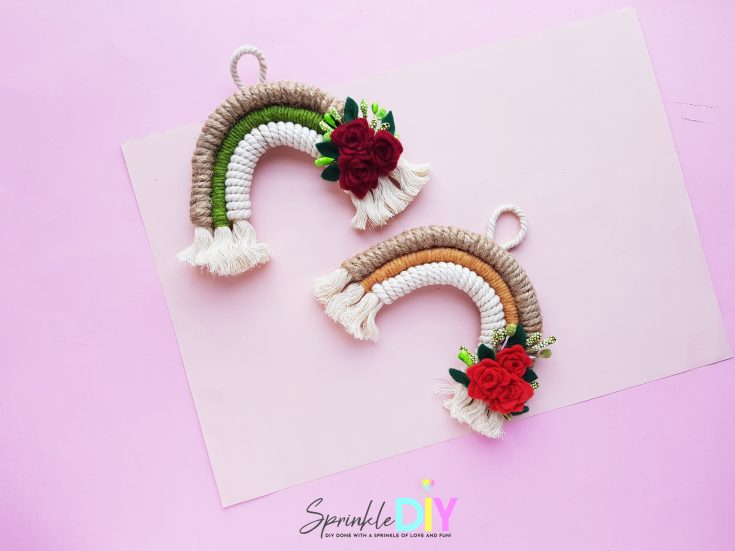 DIY Macramé Floral Rainbow