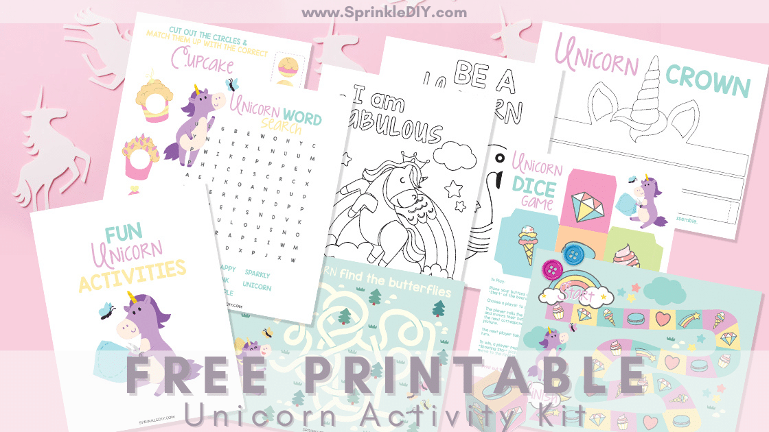 free printable unicorn activity kit sprinklediy